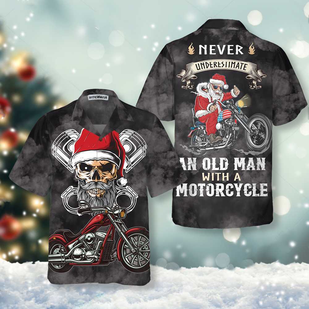 Luvik | Undervurder aldri en gammel mann som går med juleskjorte og kjører motorsykkel, den beste motorsykkelen gaven til jul