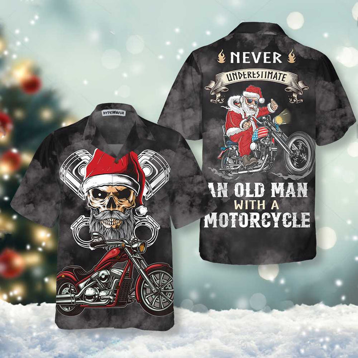Luvik | Undervurder aldri en gammel mann som går med juleskjorte og kjører motorsykkel, den beste motorsykkelen gaven til jul