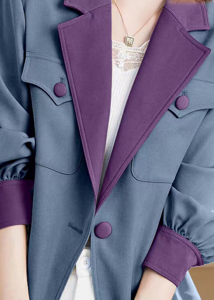 Luvik | Siniset puuvillatakki taskuilla ja käänteillä