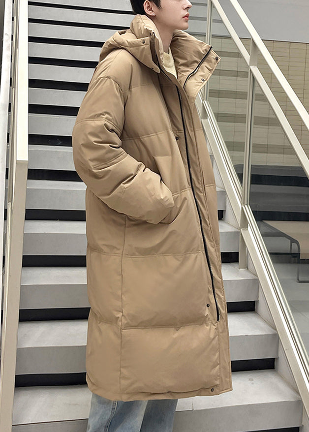 Luvik | Vihreä huppari taskuilla miehille, pitkät untuvatakit talveksi