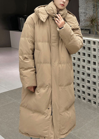 Luvik | Vihreä huppari taskuilla miehille, pitkät untuvatakit talveksi