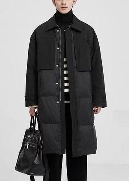 Luvik | Khaki Peter-Pan-Rusetti Napillinen Tasku Ankkaduvetti Miesten Talvitakit