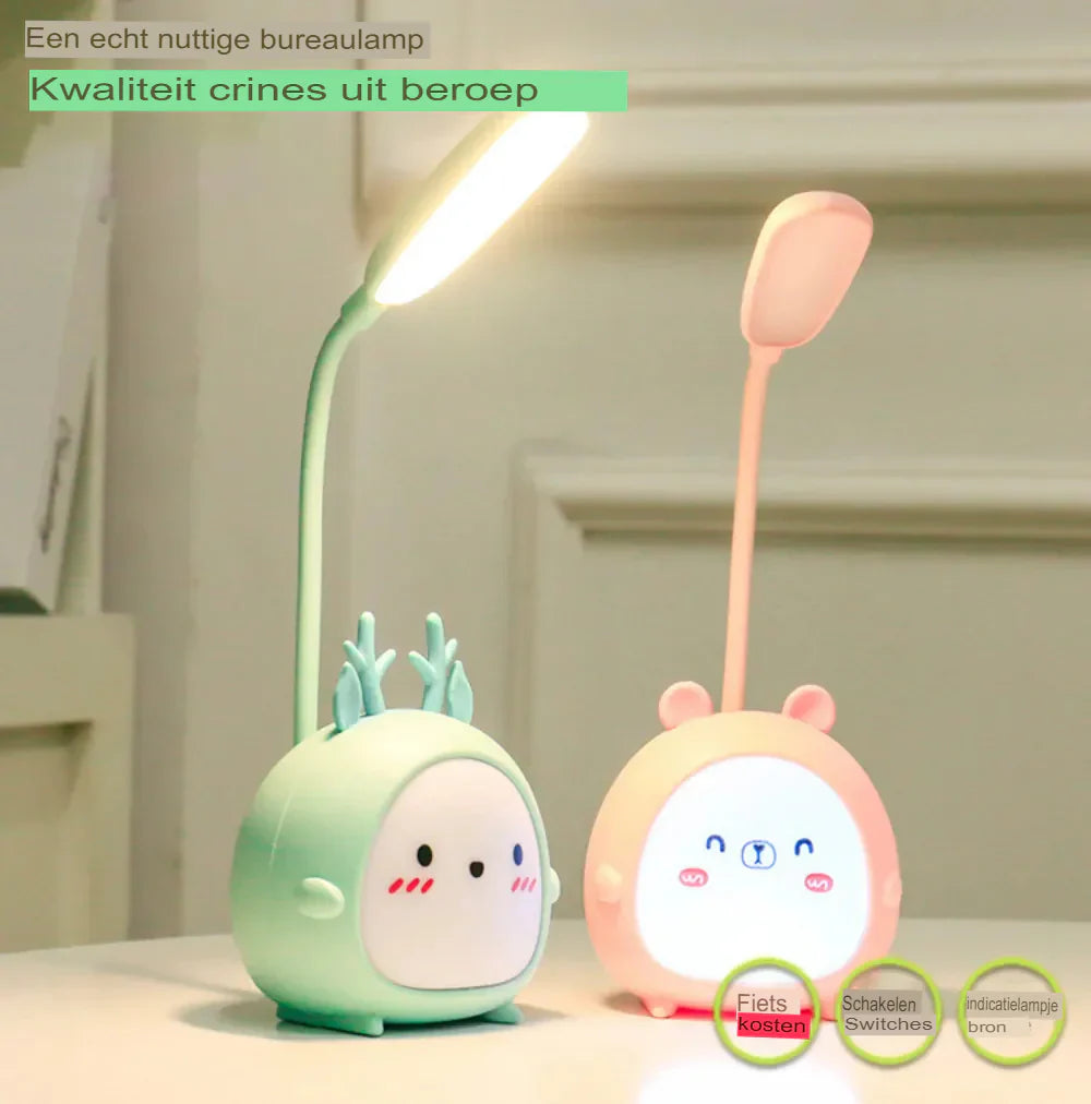 Barnas lese lampe med øyevern og USB nattlys - BrightBuddy | Luvikno