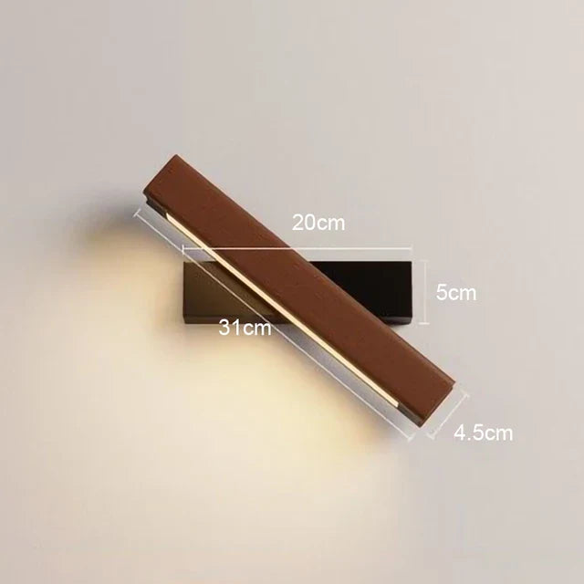 LED Vegglampe laget av tre – Moderne vegglampe for soverom | Luvikno