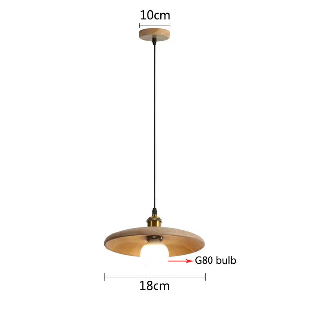 Nordisk hengelampe laget av tre – Minimalistisk pendellampe i Scandi-design | Luvikno