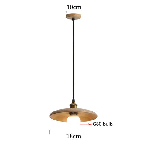 Nordisk hengelampe laget av tre – Minimalistisk pendellampe i Scandi-design | Luvikno