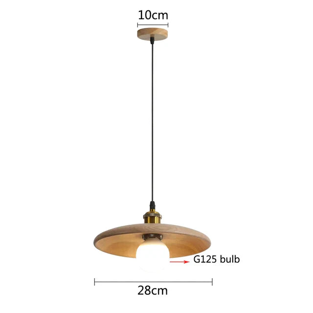 Nordisk hengelampe laget av tre – Minimalistisk pendellampe i Scandi-design | Luvikno