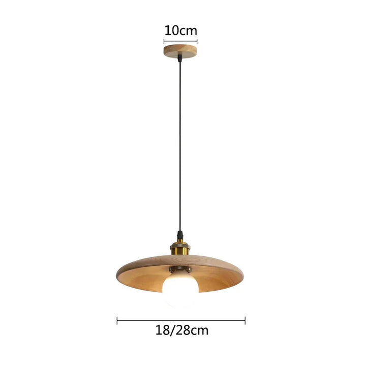 Nordisk hengelampe laget av tre – Minimalistisk pendellampe i Scandi-design | Luvikno