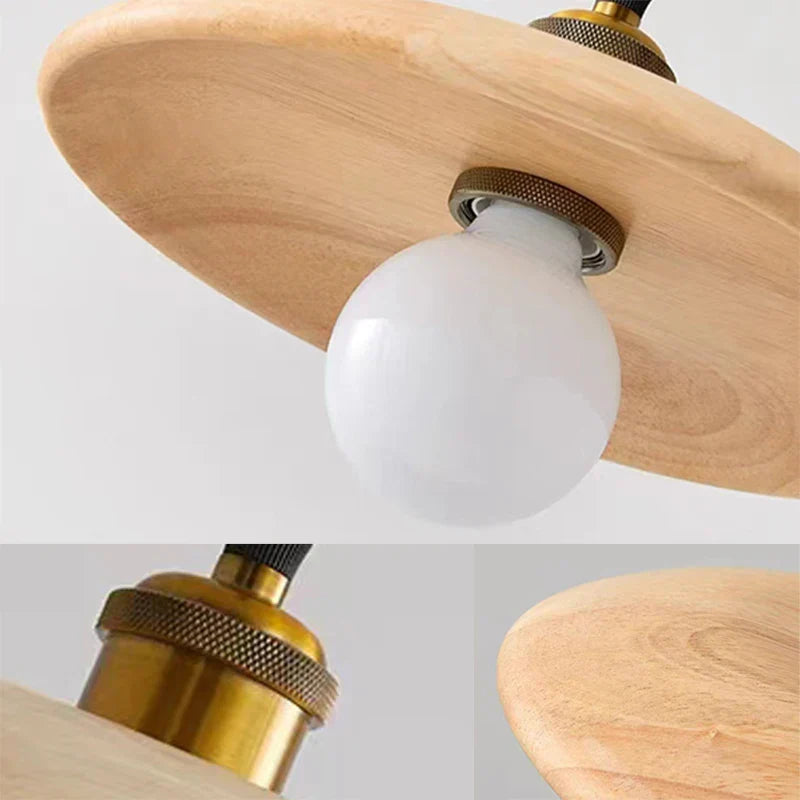 Nordisk hengelampe laget av tre – Minimalistisk pendellampe i Scandi-design | Luvikno