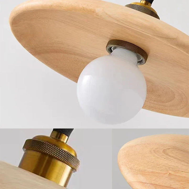 Nordisk hengelampe laget av tre – Minimalistisk pendellampe i Scandi-design | Luvikno
