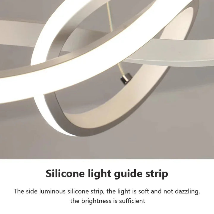 LumiWave LED Taklampe | Energisparende Designlampe for Stue, Soverom & Kjøkken | Moderne LED Belysning | Luvikno