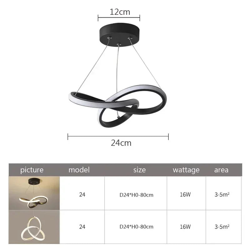 LumiWave LED Taklampe | Energisparende Designlampe for Stue, Soverom & Kjøkken | Moderne LED Belysning | Luvikno