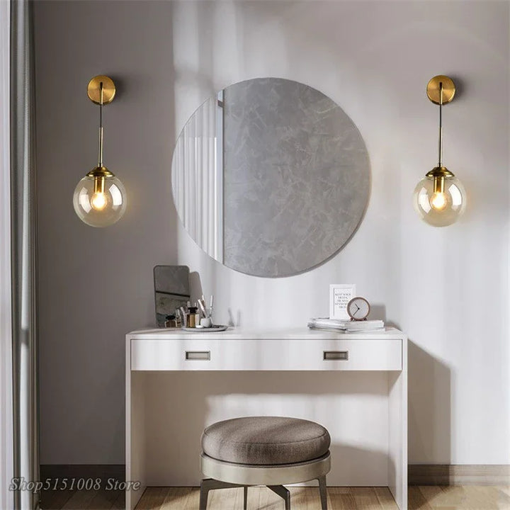 Luvikno | Moderne Nordisk Vegglampe - Elegant Glassbelysning for Hjemmet