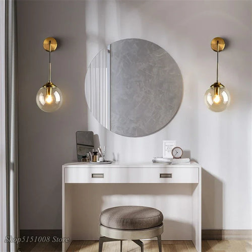 Luvikno | Moderne Nordisk Vegglampe - Elegant Glassbelysning for Hjemmet