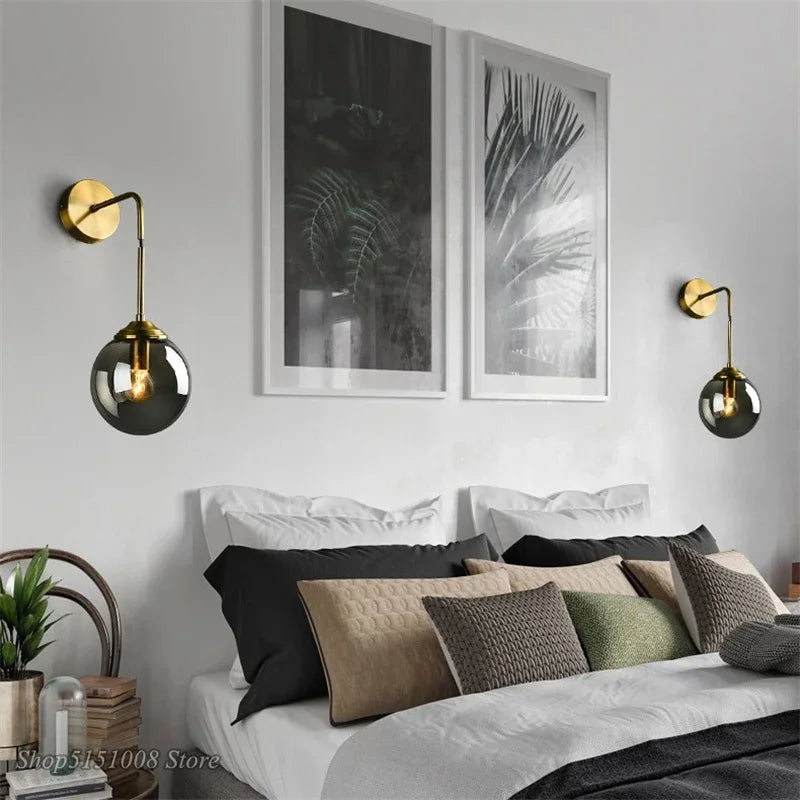 Luvikno | Moderne Nordisk Vegglampe - Elegant Glassbelysning for Hjemmet