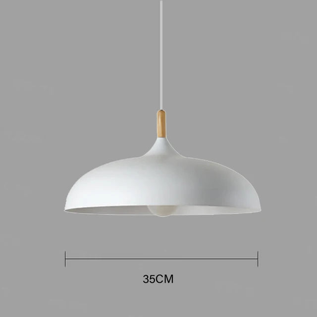 Moderne taklampe eiketre | Skandinavisk pendellampe for stuen | Luvikno