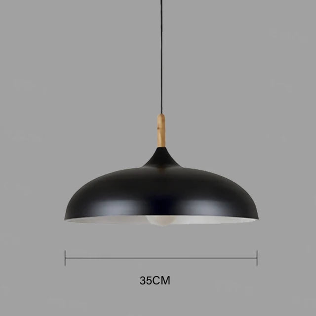 Moderne taklampe eiketre | Skandinavisk pendellampe for stuen | Luvikno