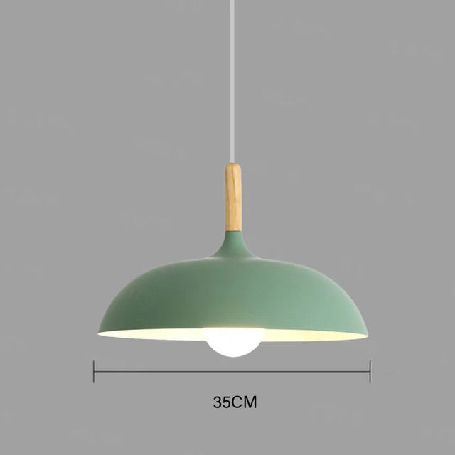 Moderne taklampe eiketre | Skandinavisk pendellampe for stuen | Luvikno