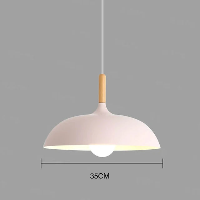 Moderne taklampe eiketre | Skandinavisk pendellampe for stuen | Luvikno
