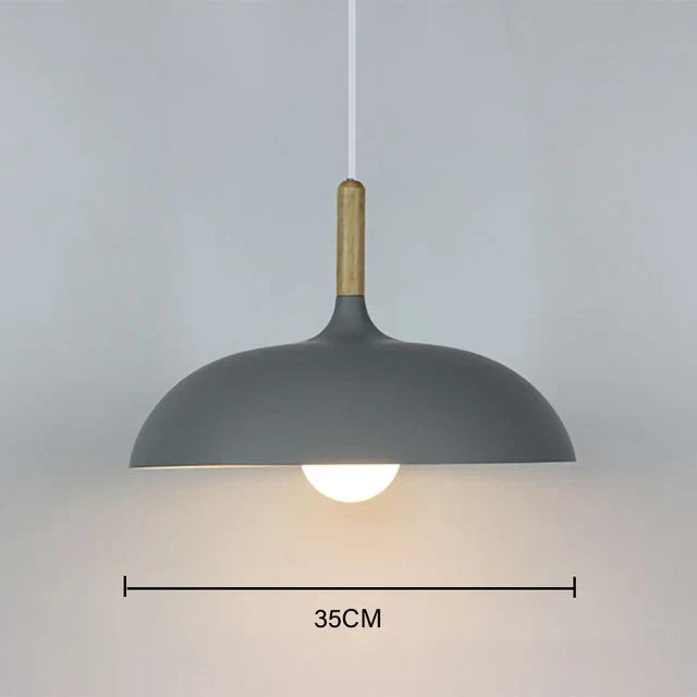 Moderne taklampe eiketre | Skandinavisk pendellampe for stuen | Luvikno