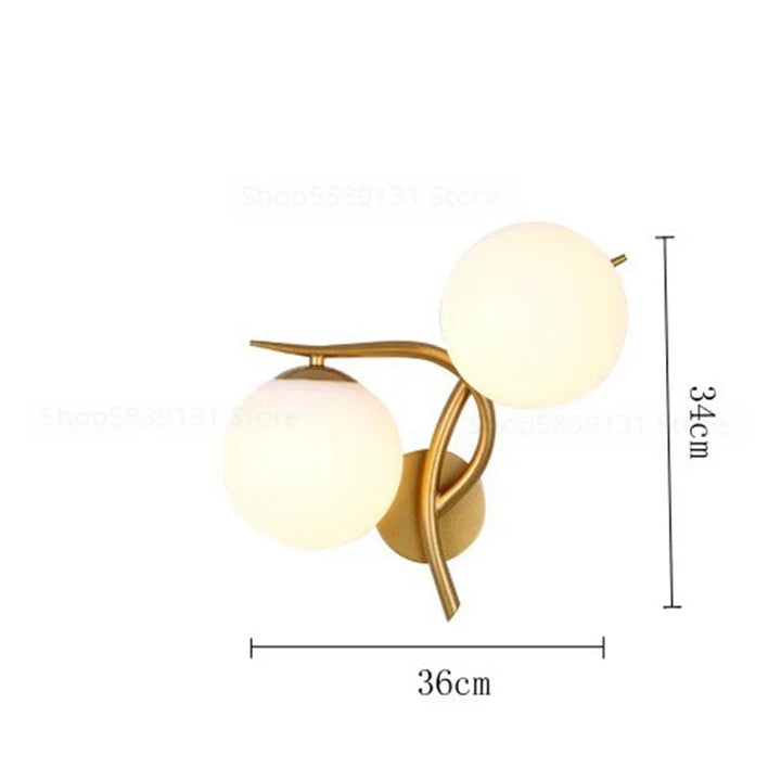 Moderne skandinavisk vegglampe laget av jern – Minimalistisk LED vegglampe for stue og soverom | Luvikno