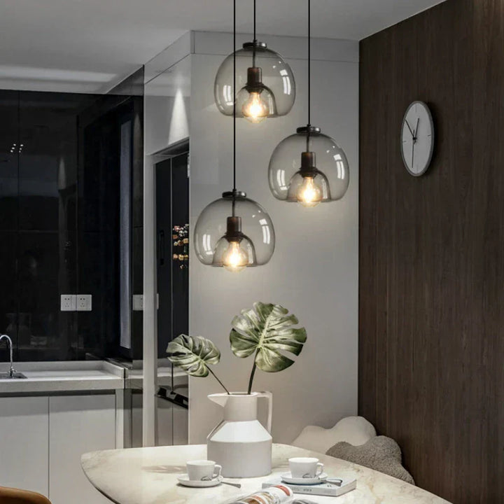 Luvikno | LumiGlow Pendellampe - Moderne Glass Hengelampe for Luksuriøse Interiør