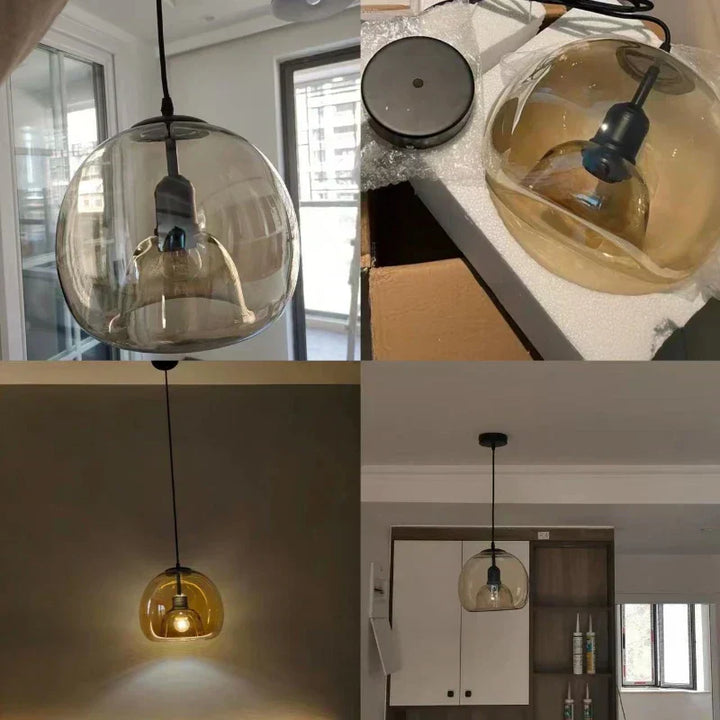 Luvikno | LumiGlow Pendellampe - Moderne Glass Hengelampe for Luksuriøse Interiør