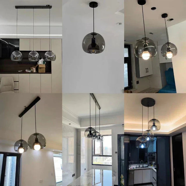 Luvikno | LumiGlow Pendellampe - Moderne Glass Hengelampe for Luksuriøse Interiør