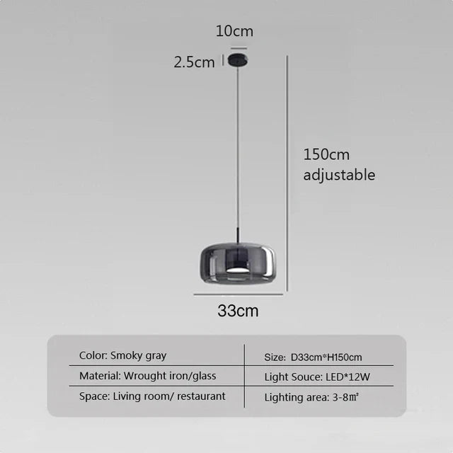 Minimalist Glass Pendant Lamp - Elegant and Sleek Lighting for Any Space | Luvikno