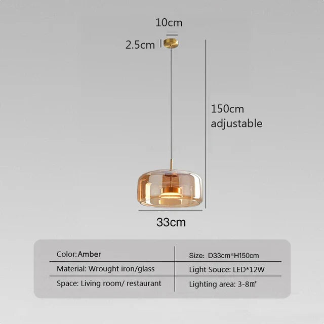 Minimalist Glass Pendant Lamp - Elegant and Sleek Lighting for Any Space | Luvikno