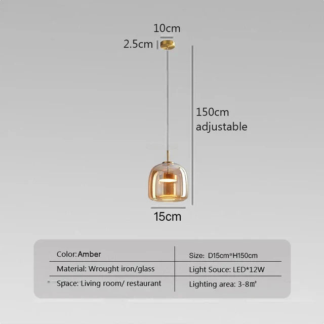 NordicGlow - Minimalistisk LED Pendellampe for et Tidløst Utseende | Luvikno