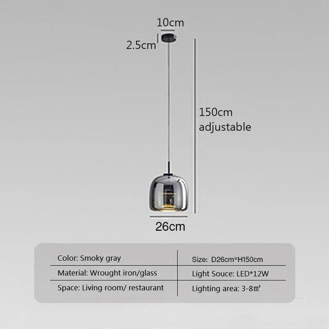 Minimalist Glass Pendant Lamp - Elegant and Sleek Lighting for Any Space | Luvikno