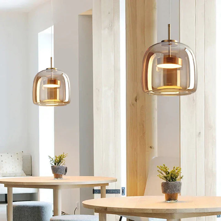 Minimalist Glass Pendant Lamp - Elegant and Sleek Lighting for Any Space | Luvikno