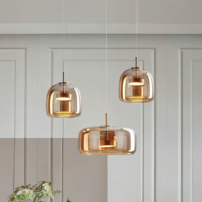 Luvikno | CrystalGlow Pendellampe - elegant pendellampe laget av klart glass