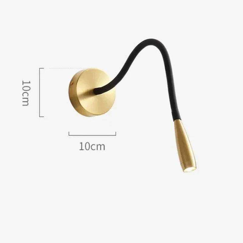 Moderne vegglampe med fleksibel arm for innendørs bruk – Justerbar LED vegglampe for stue og soverom | Luvikno