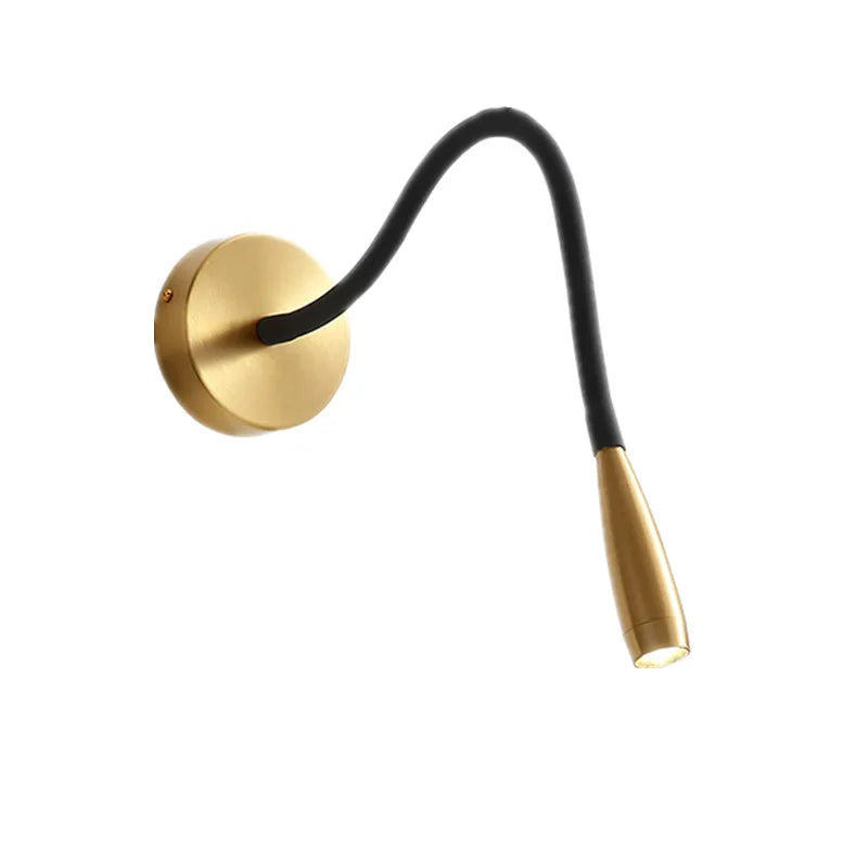 Moderne vegglampe med fleksibel arm for innendørs bruk – Justerbar LED vegglampe for stue og soverom | Luvikno