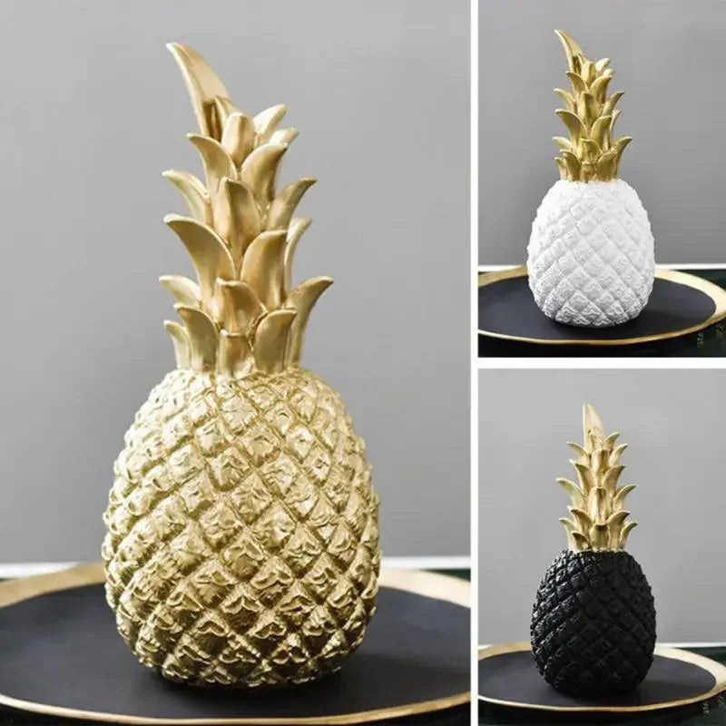 Gylden Ananas Dekorasjon, Eksklusiv Hjem Accent for Moderne Interiørdesign | Luvikno