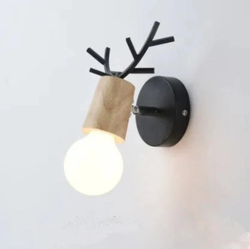 Moderne Gevir Vegglampe – Tre og Metall LED Lys for Barnerom & Stue | Luvikno