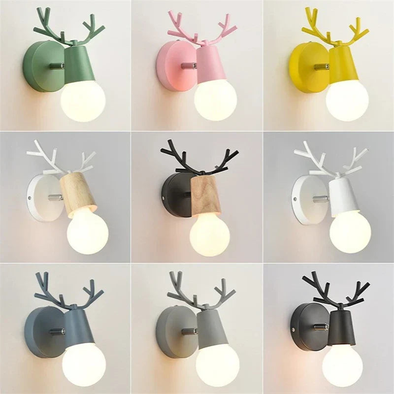 Moderne Gevir Vegglampe – Tre og Metall LED Lys for Barnerom & Stue | Luvikno