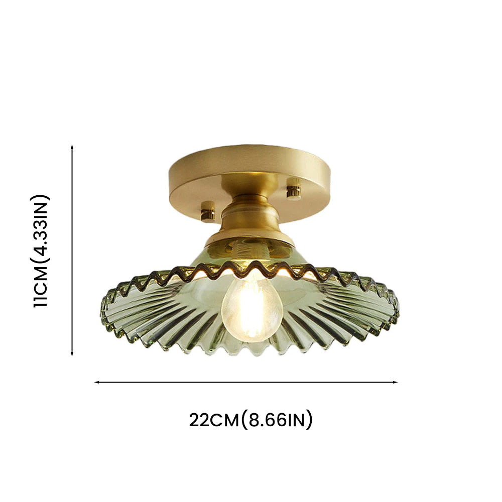 Taklampe Moderne Glass Semi Flush Lampe Luvikno