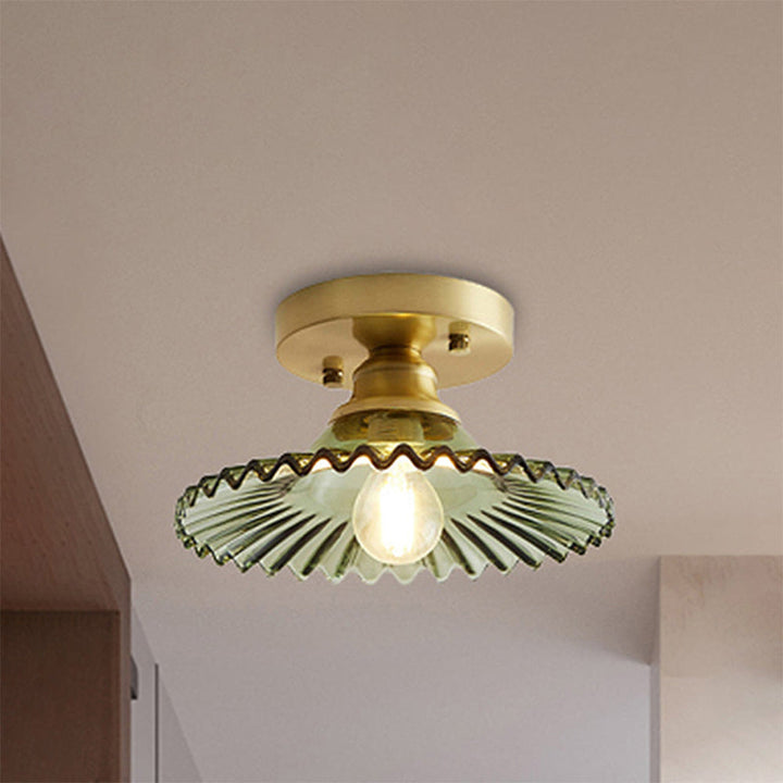 Taklampe Moderne Glass Semi Flush Lampe Luvikno