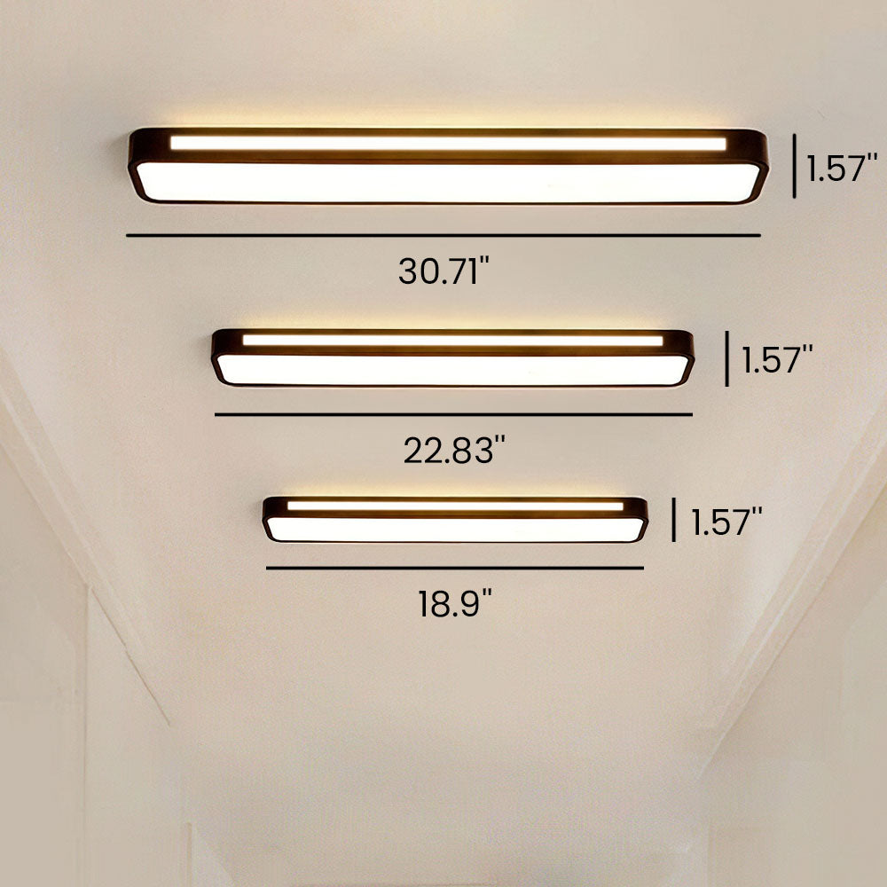 Nordisk Minimalistisk Lang LED Taklampe Luvikno