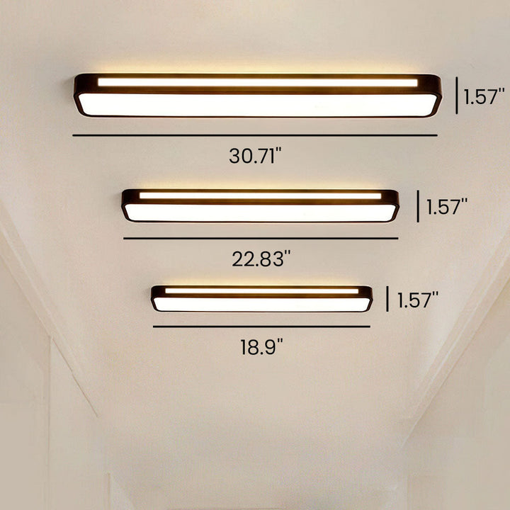 Nordisk Minimalistisk Lang LED Taklampe Luvikno