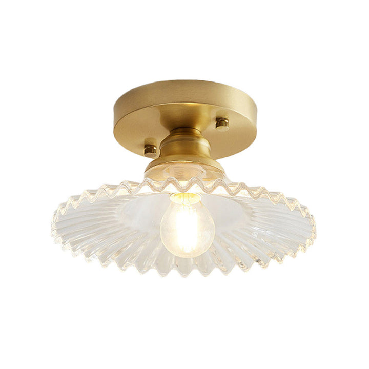 Taklampe Moderne Glass Semi Flush Lampe Luvikno