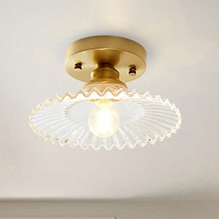 Taklampe Moderne Glass Semi Flush Lampe Luvikno