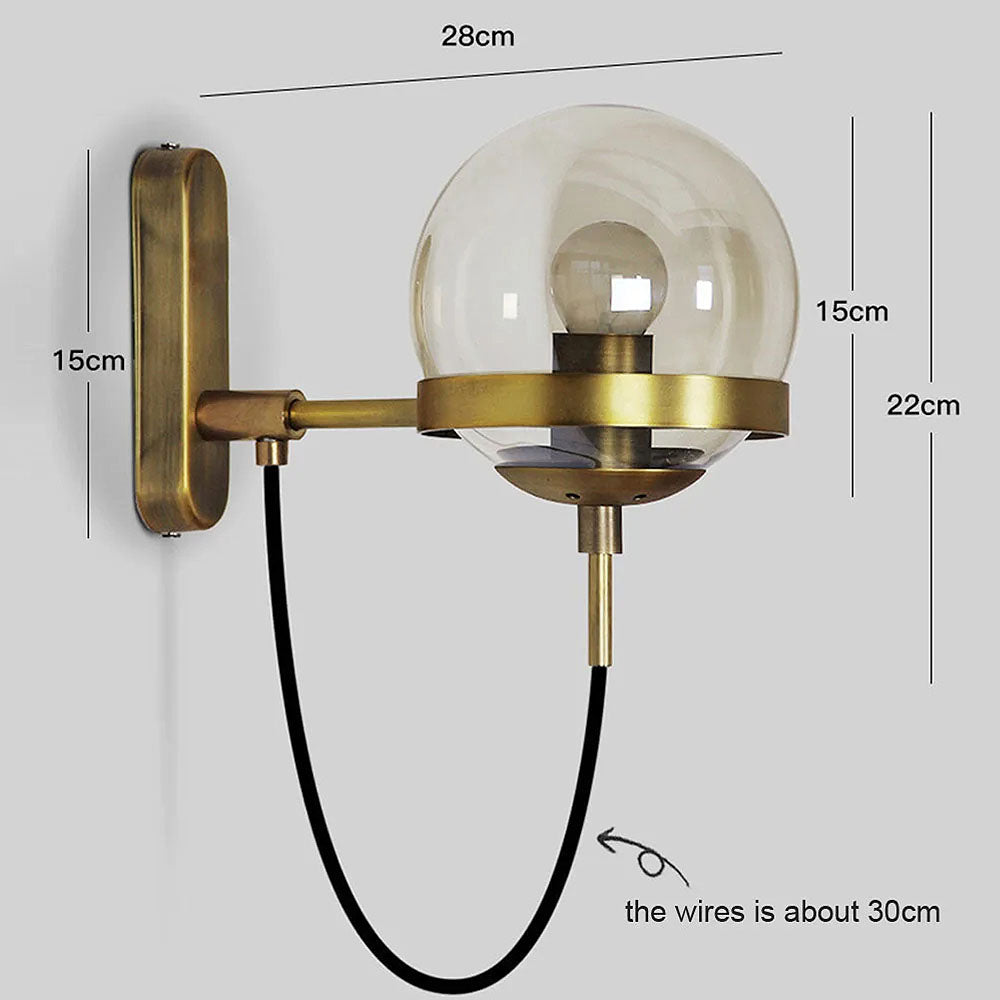 Unik Glass Ball Vegglampe | Luvikno