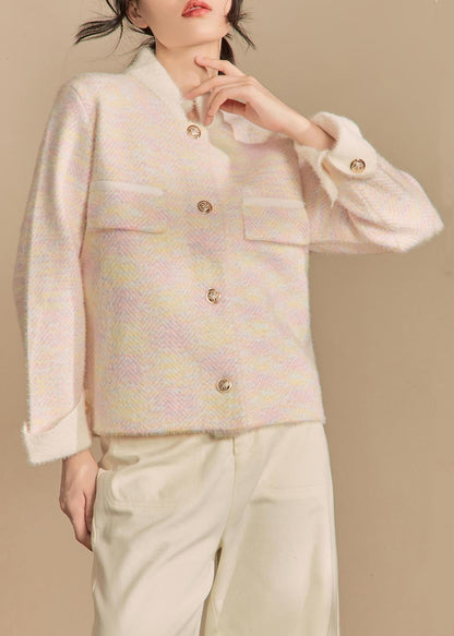 Luvik | Rosa Korkeakauluksinen Napit Takit Neuleet Talvi