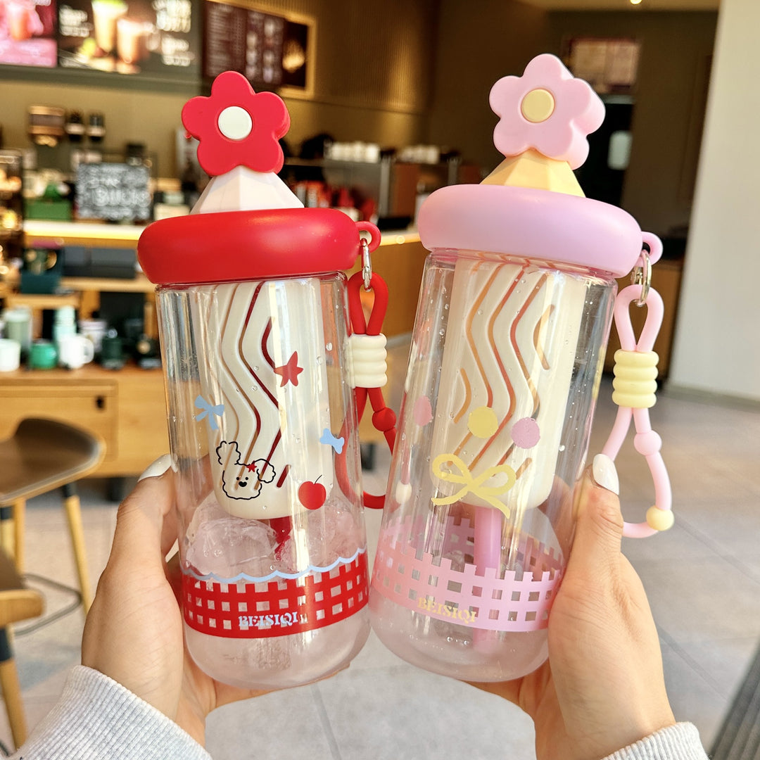 Unisex Drikkebecher med motiver og siliklokk Luvikno