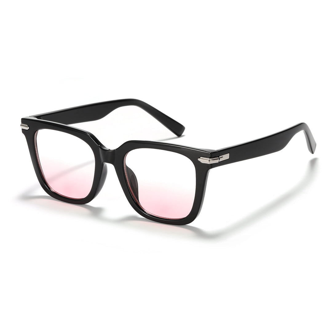 Dame moteriktig quadratisk solbrille med høykvalitets glass Luvikno
