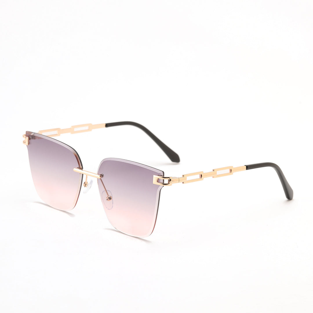 Dame moterøkt solbrille med filigranramme og UV-beskyttelse Luvikno